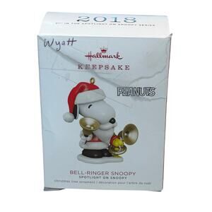 Hallmark Keepsake Peanuts Bell-Ringer Snoopy Christmas Decor Ornament 2018